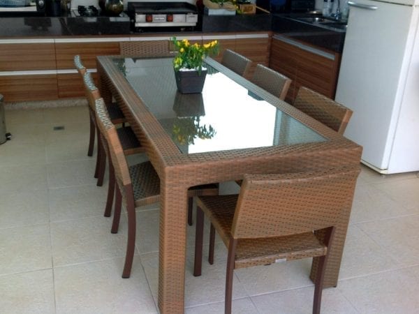 MESA PROVENCE COM VIDRO DE ENCAIXE