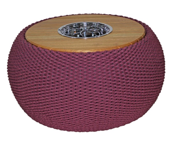 Mesa de centro em corda náutica